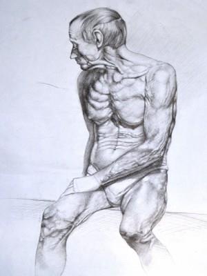 Anatomi Sanat Evi'nde Canlı Modelden Anatomi Çizimleri